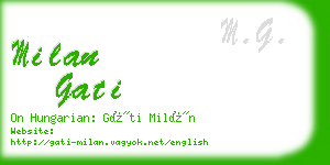 milan gati business card